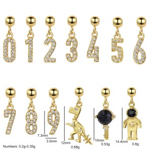 925 Sterling Silver Number Charm Bracelet 90200105