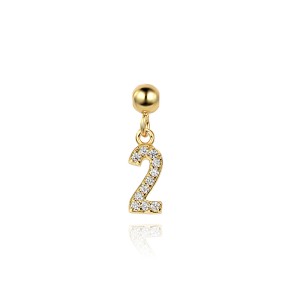 925 Sterling Silver Number Charm Bracelet 90200105