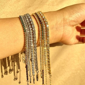 925 Sterling Silver 2mm Zirconia Tennis Bracelet 100100073 925 Sterling Silver 2mm Zirconia Tennis Bracelet 100100073