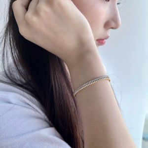 925 Sterling Silver 2mm Zirconia Tennis Bracelet 100100073 925 Sterling Silver 2mm Zirconia Tennis Bracelet 100100073