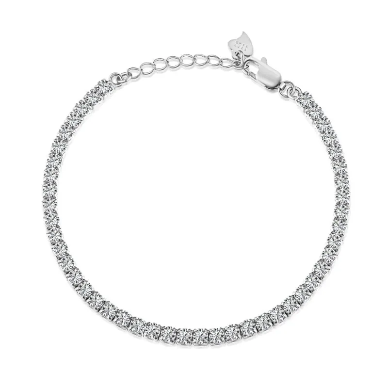 925 Sterling Silver 3mm Zirconia Tennis Bracelet 100100074