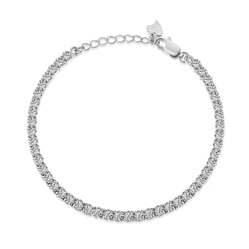 925 Sterling Silver 3mm Zirconia Tennis Bracelet 100100074 925 Sterling Silver 3mm Zirconia Tennis Bracelet 100100074