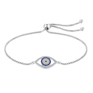 Blue Eye Zirconia Chain Bracelet 100100078 Blue Eye Zirconia Chain Bracelet 100100078