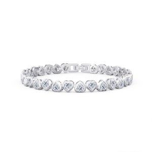 Lovely Heart Zirconia Chain Bracelet 100100102 Lovely Heart Zirconia Chain Bracelet 100100102