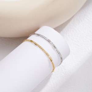 Minimalism 2 Layers Chain Bracelet 100100104 Minimalism 2 Layers Chain Bracelet 100100104