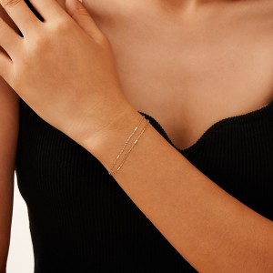 Minimalism 2 Layers Chain Bracelet 100100104 Minimalism 2 Layers Chain Bracelet 100100104