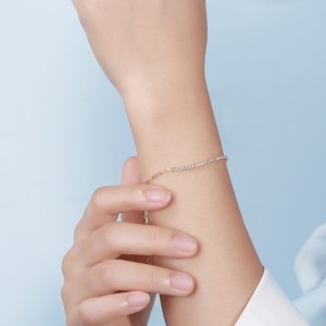 925 Sterling Silver Zirconia Linked Chain Bracelet 100100105 925 Sterling Silver Zirconia Linked Chain Bracelet 100100105