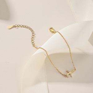 Zirconia Plane Chain Bracelet 100100107