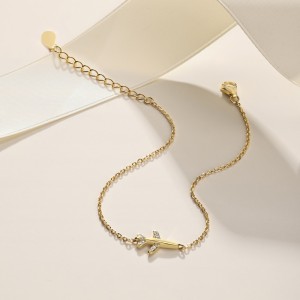 Zirconia Plane Chain Bracelet 100100107