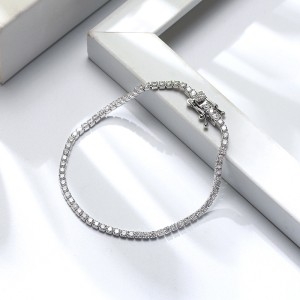 925 Sterling Silver 2mm Tennis Zirconia Bracelet 100100112 925 Sterling Silver 2mm Tennis Zirconia Bracelet 100100112