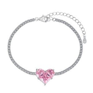 8A Heart Zirconia Tennis Bracelet 100100119 8A Heart Zirconia Tennis Bracelet 100100119