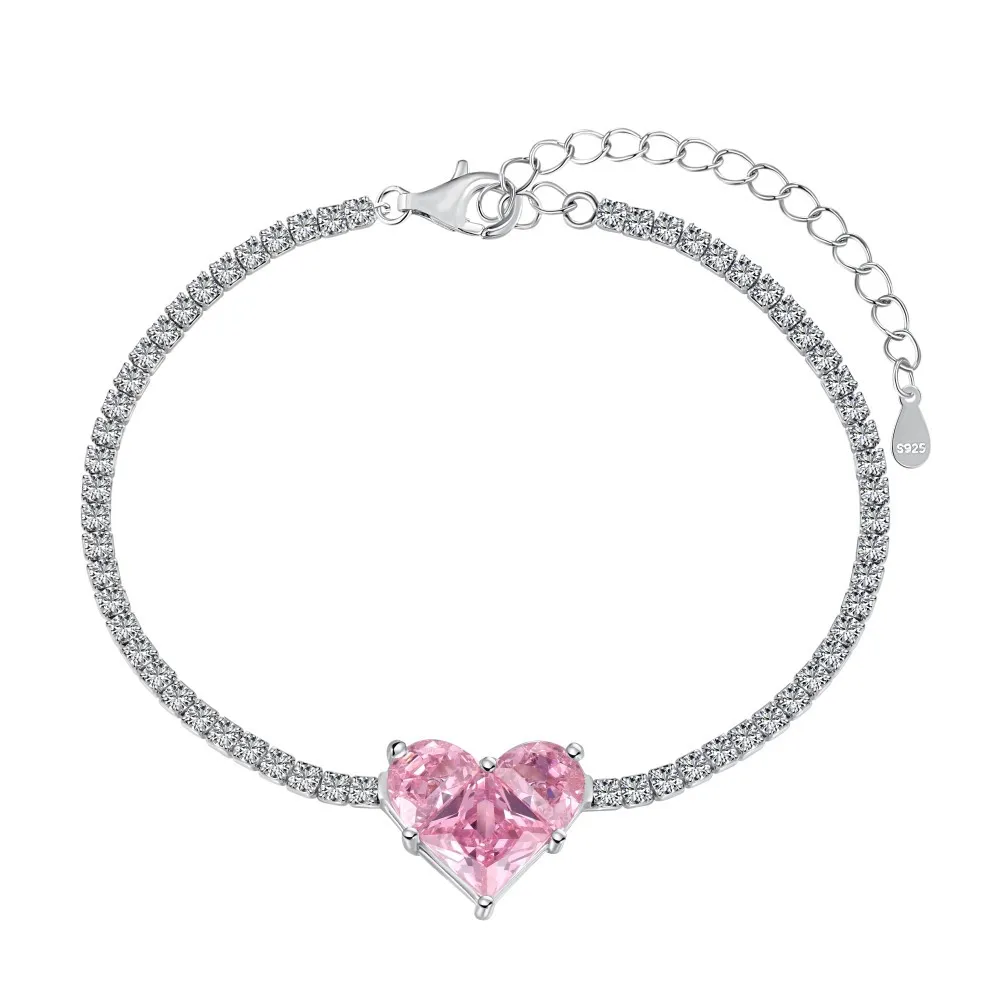 8A Heart Zirconia Tennis Bracelet 100100119 8A Heart Zirconia Tennis Bracelet 100100119