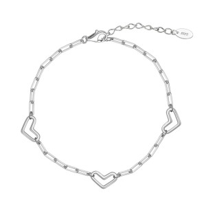 Linked Clips Heart Chain Bracelet 100100131