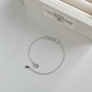 Flower Zirconia Chain Bracelet 100100151