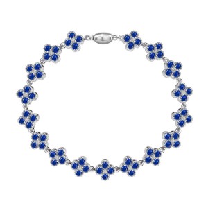 Sparkle Flower Zirconia Chain Bracelet 100100152