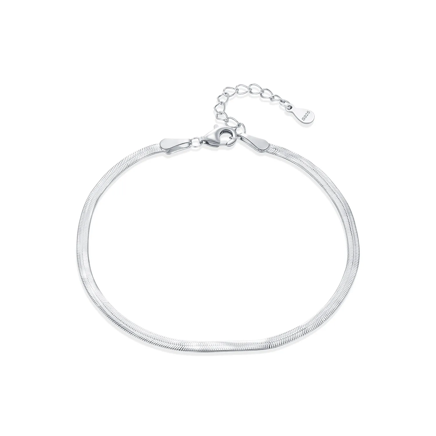 925 Sterling Silver Snake Blade Chain Bracelet 100100157