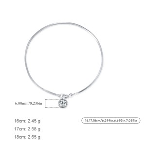 S925 Zirconia Snake Blade Chain Bracelet 100100159