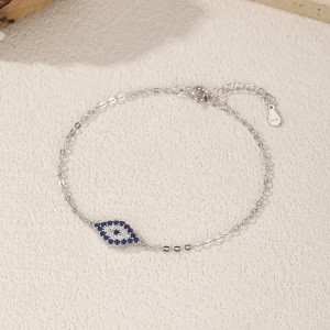 925 Sterling Silver Zirconia Evil Eye Bracelet 100100167