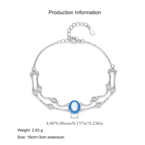 S925 Multi-Layer Gradient Enamel Opal Bracelet 100100193 S925 Multi-Layer Gradient Enamel Opal Bracelet 100100193