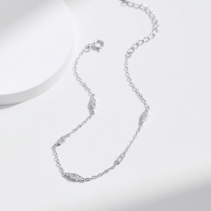 925 Sterling Silver Minimalist Zirconia Bracelet 100100206