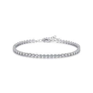 925 Sterling Silver Full CZ Tennis Bracelet 100100208