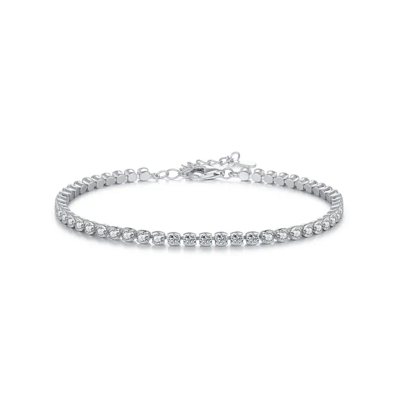 925 Sterling Silver Full CZ Tennis Bracelet 100100208