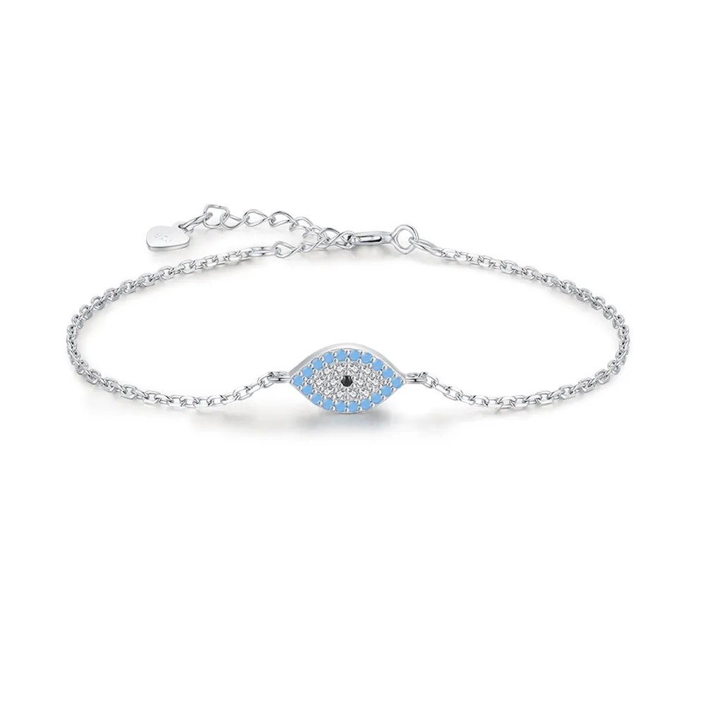 925 Sterling Silver Turquoise Evil Eye Bracelet 100100209 925 Sterling Silver Turquoise Evil Eye Bracelet 100100209