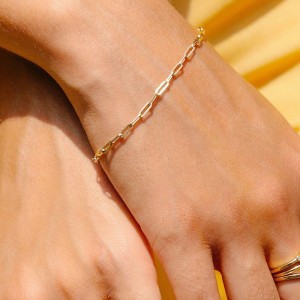 925 Sterling Silver Minimalist Chain Bracelet 100100214