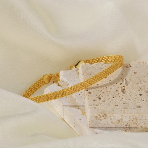 925 Sterling Silver Vintage Woven Chain Bracelet 100100215