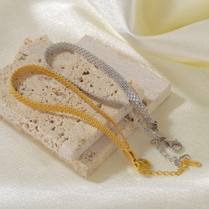 925 Sterling Silver Vintage Woven Chain Bracelet 100100215