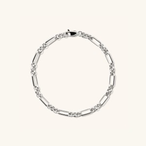 925 Sterling Silver Paperclip Chain Bracelet 100100216