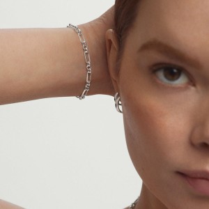 925 Sterling Silver Paperclip Chain Bracelet 100100216