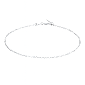 925 Sterling Silver Adjustable Plain Chain Bracelet 100100219
