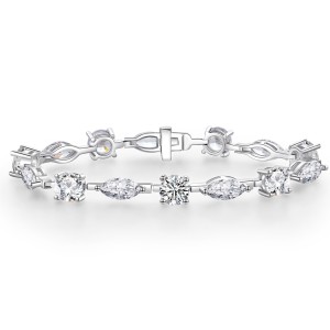 925 Sterling Silver Full CZ Tennis Bracelet 100100228