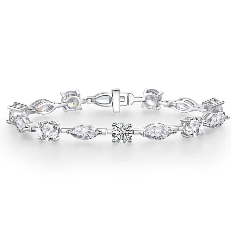 925 Sterling Silver Full CZ Tennis Bracelet 100100228