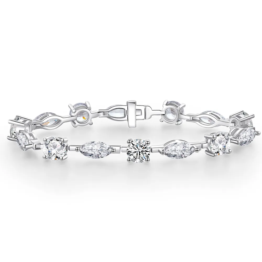 925 Sterling Silver Full CZ Tennis Bracelet 100100228