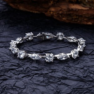 925 Sterling Silver Full CZ Tennis Bracelet 100100228