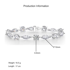 925 Sterling Silver Full CZ Tennis Bracelet 100100228