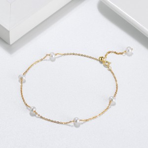 925 Sterling Silver Freshwater Pearl Chain Bracelet 100100233 925 Sterling Silver Freshwater Pearl Chain Bracelet 100100233