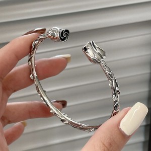 Vintage Thorns Rose Cuff Bangles 100200014