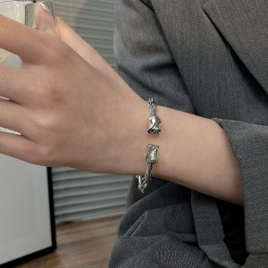 Vintage Thorns Rose Cuff Bangles 100200014