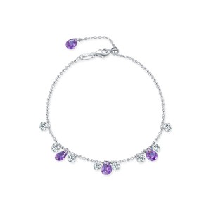 S925 Violet Zirconia Beads Bracelet 100400002