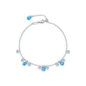 925 Sterling Silver Blink Zirconia Charm Bracelet 100400003