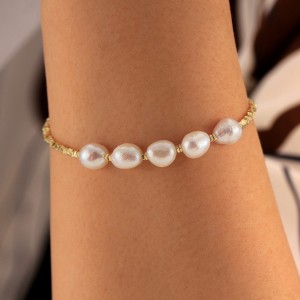 925 Sterling Silver Freshwater Pearl Cube Bracelet 100500003 925 Sterling Silver Freshwater Pearl Cube Bracelet 100500003