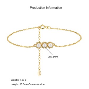 925 Sterling Silver Freshwater Pearl Bracelet 100500006