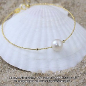 925 Sterling Silver Freshwater Pearl Bracelet 100500007 925 Sterling Silver Freshwater Pearl Bracelet 100500007
