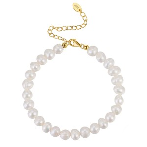 925 Sterling Silver Baroque Pearl Bracelet 100500011 925 Sterling Silver Baroque Pearl Bracelet 100500011