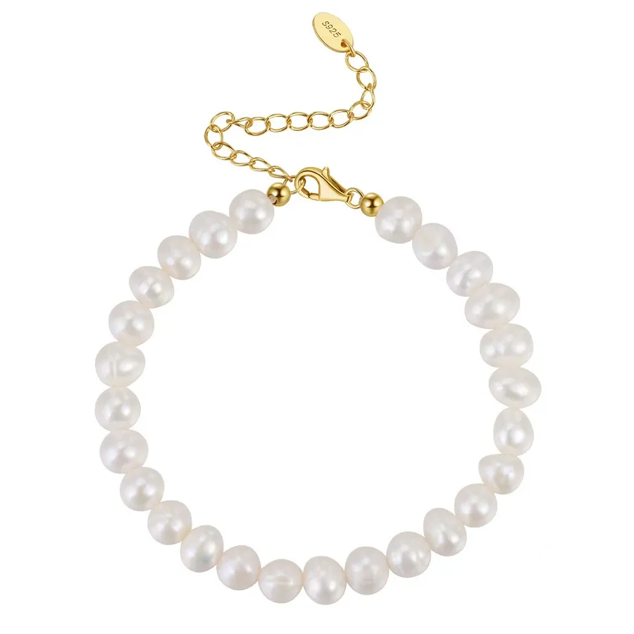 925 Sterling Silver Baroque Pearl Bracelet 100500011 925 Sterling Silver Baroque Pearl Bracelet 100500011