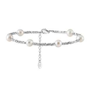 925 Sterling Silver Freshwater Pearl Cube Bracelet 100500012 925 Sterling Silver Freshwater Pearl Cube Bracelet 100500012