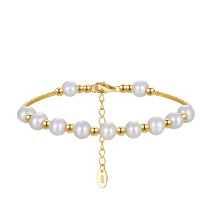 925 Sterling Silver Adjustable Pearl Bracelet 100500029 925 Sterling Silver Adjustable Pearl Bracelet 100500029